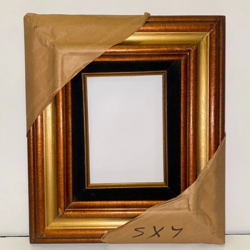 Wooden picture frame no glass. 5 X 7